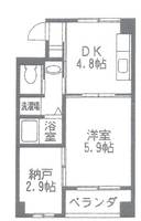 兵庫県神戸市灘区宮山町3丁目(マンション)の賃貸物件の間取り