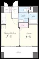 福岡県福岡市中央区今泉1丁目(マンション)の賃貸物件の間取り