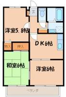 サンガーデン荒木A棟202号の間取り