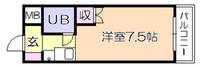 豊国スカイマンション久留米南410号室の間取り