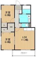 ソシア城山小路 伍番館0201の間取り