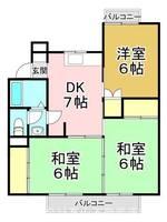 福岡県宮若市福丸(アパート)の賃貸物件の間取り