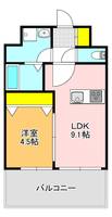 レジェンド直方壱番館501の間取り