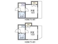 レオパレス光善寺第2の間取り