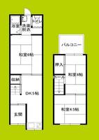 大阪府大阪市阿倍野区橋本町(一戸建)の賃貸物件の間取り