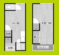大阪府大阪市東住吉区矢田7丁目(一戸建)の賃貸物件の間取り