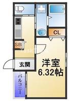 大阪府大阪市城東区今福西2丁目(アパート)の賃貸物件の間取り