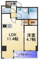 フォルトナート扇町の間取り