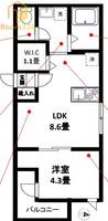 東京都中野区東中野1丁目(マンション)の賃貸物件203の間取り