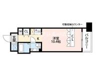 大阪府大阪市淀川区宮原2丁目(マンション)の賃貸物件9Fの間取り
