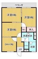 若楠マンション203の間取り