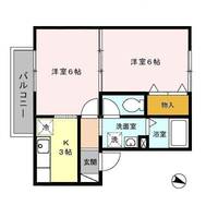 ハイカムール鷹清水Aの間取り