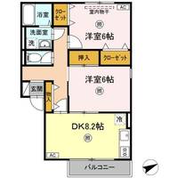 ディアコートB棟202の間取り