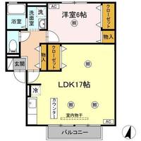 ユーステージ C棟202の間取り