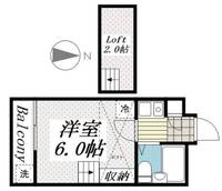 埼玉県越谷市大沢(アパート)の賃貸物件202の間取り