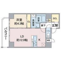 愛知県名古屋市中川区尾頭橋3丁目(マンション)の賃貸物件の間取り