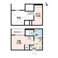 愛知県名古屋市西区中小田井1丁目(アパート)の賃貸物件の間取り