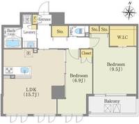 愛知県名古屋市中区錦1丁目(マンション)の賃貸物件の間取り