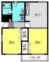 神奈川県川崎市中原区市ノ坪の賃貸マンションの間取り
