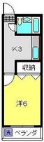 ホワイトパレス岡村202の間取り