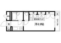 セレーネ田辺Ⅲ-B2509の間取り