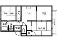 ハナハウスⅠ棟101の間取り