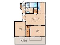 カーサ・エスト内原の間取り