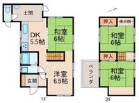 和歌山県和歌山市木ノ本(一戸建)の賃貸物件の間取り