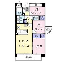 和歌山県和歌山市紀三井寺(マンション)の賃貸物件の間取り