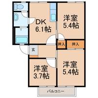 和歌山県岩出市高塚(アパート)の賃貸物件の間取り