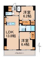 和歌山県和歌山市友田町2丁目(マンション)の賃貸物件の間取り