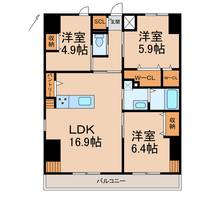 和歌山県和歌山市友田町2丁目(マンション)の賃貸物件の間取り