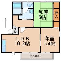 和歌山県橋本市高野口町名倉(アパート)の賃貸物件の間取り
