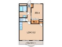 和歌山県和歌山市北島(アパート)の賃貸物件の間取り