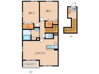 和歌山県岩出市東坂本(アパート)の賃貸物件の間取り