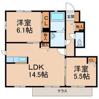 和歌山県有田郡有田川町大字下津野(アパート)の賃貸物件の間取り