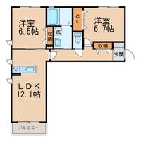 和歌山県和歌山市西浜(アパート)の賃貸物件の間取り