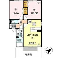 グリーンコート岩出 B棟の間取り