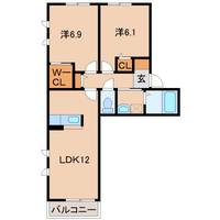 シャーメゾンBrilliantの間取り