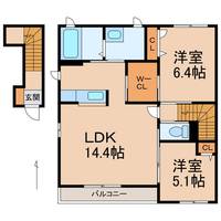 和歌山県有田市野(アパート)の賃貸物件の間取り