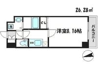 大阪府吹田市江坂町4丁目(マンション)の賃貸物件.の間取り