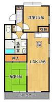 グリーンライフ長門石A201号の間取り