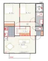 サンビレッジ久留米B203号の間取り