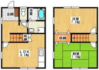 アメニティタウンハウスB-1号の間取り