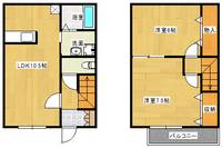 maisonette yu Ⅱ(メゾネットユー)106号の間取り