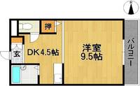 アザレアハイツ蒲池405号の間取り