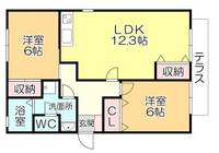 トゥインクル山下A101号の間取り