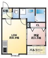 Riva鳥栖本町101号の間取り