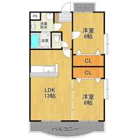 ドミールパレス櫛原401号の間取り