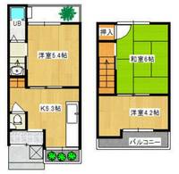 大枝借家N4の間取り